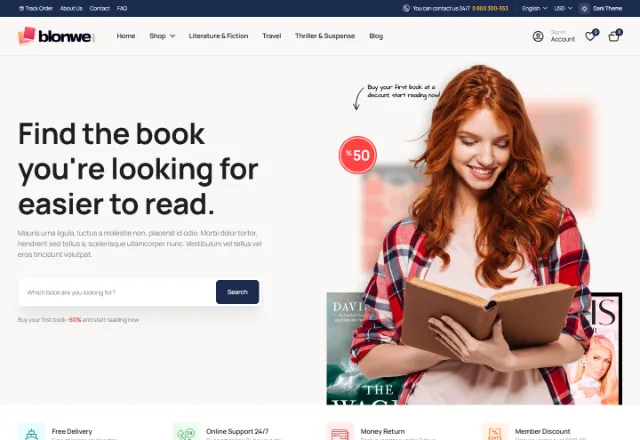 Kitap / Hobi (E-Ticaret) web sitesi örneği: Kitap Evi ana sayfası