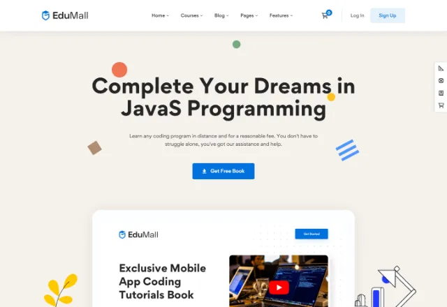 Online Kurs Platformu web sitesi örneği: Kurs Platformu Zarif ana sayfası