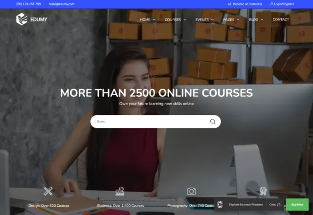 Online Kurs Platformu web sitesi örneği: Online Akademi Vitrin ana sayfası