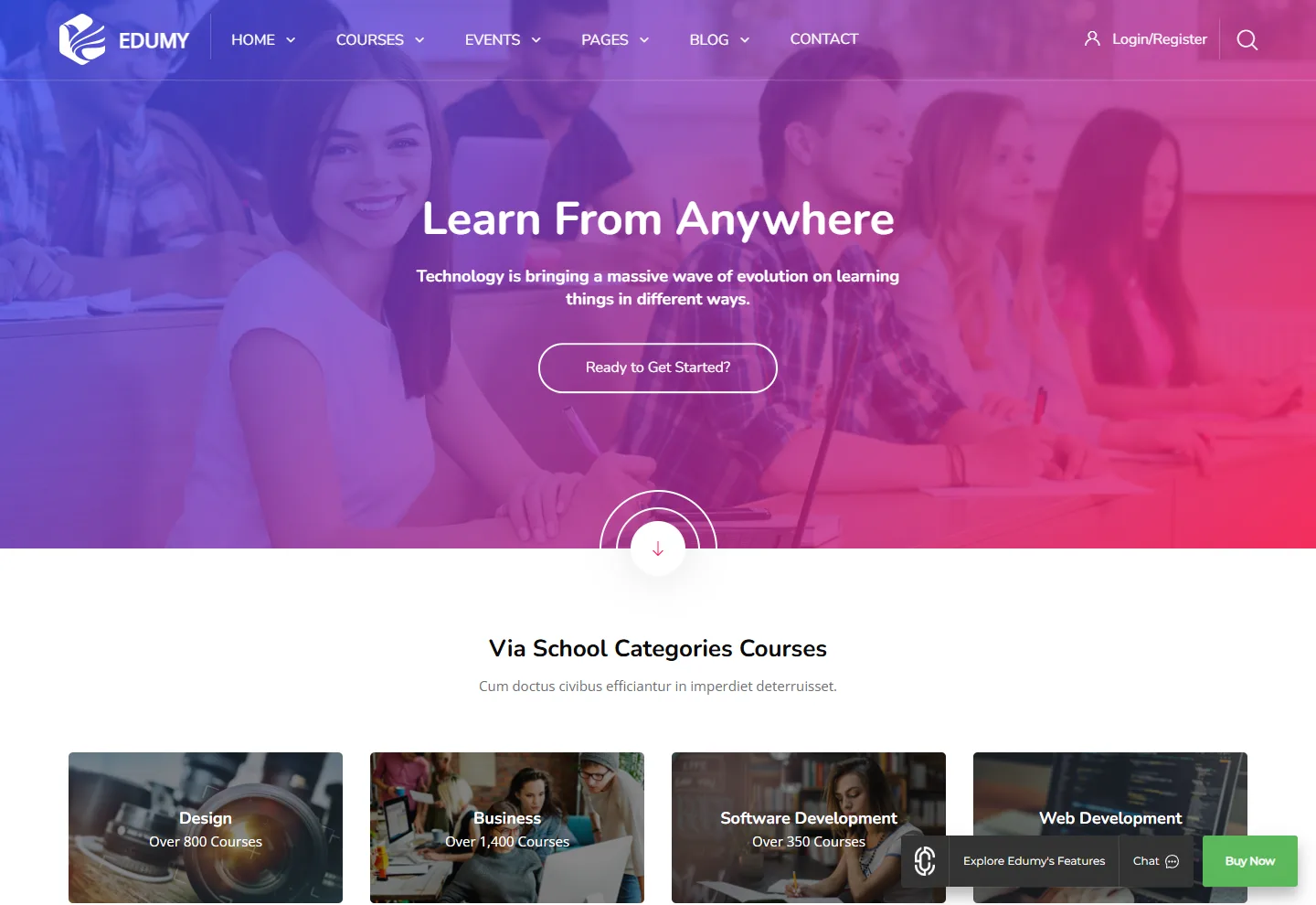 Online Kurs Platformu web sitesi örneği: Eğitim Merkezi Prestij ana sayfası