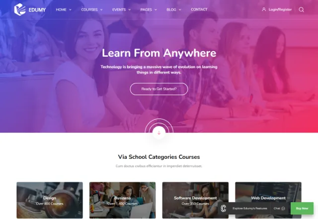 Online Kurs Platformu web sitesi örneği: Eğitim Merkezi Prestij ana sayfası