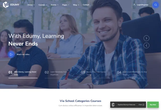 Online Kurs Platformu web sitesi örneği: Online Akademi Prestij ana sayfası