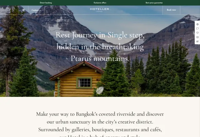 Pansiyon & B&B web sitesi örneği: Dağ Evi ana sayfası