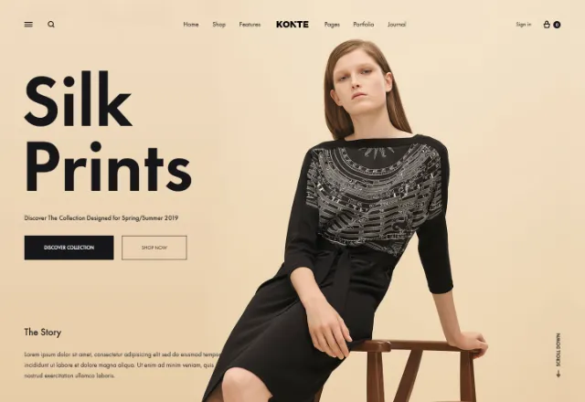 E-Ticaret web sitesi örneği: Butik Mağaza Koleksiyon ana sayfası