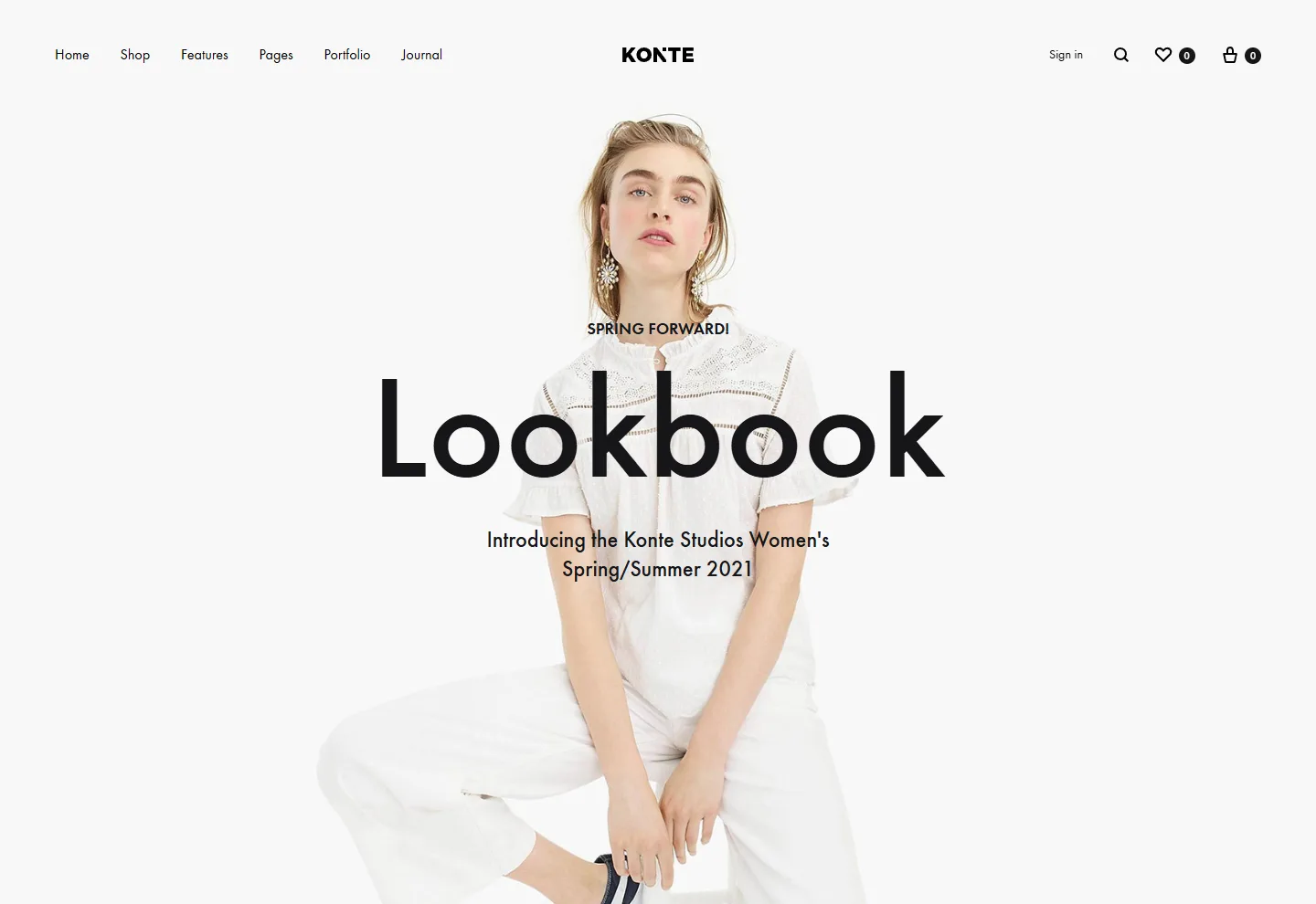 Moda / Giyim (E-Ticaret) web sitesi örneği: Butik Mağaza Lookbook ana sayfası
