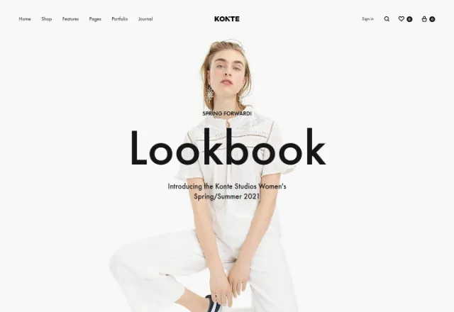 Moda / Giyim (E-Ticaret) web sitesi örneği: Butik Mağaza Lookbook ana sayfası