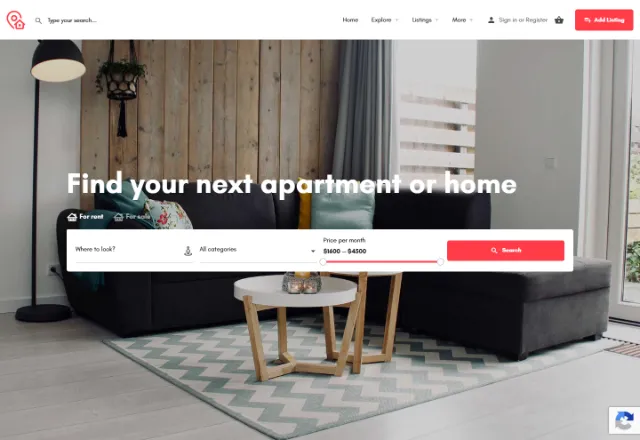 Emlak Portalı web sitesi örneği: Emlak Portalı Modern ana sayfası