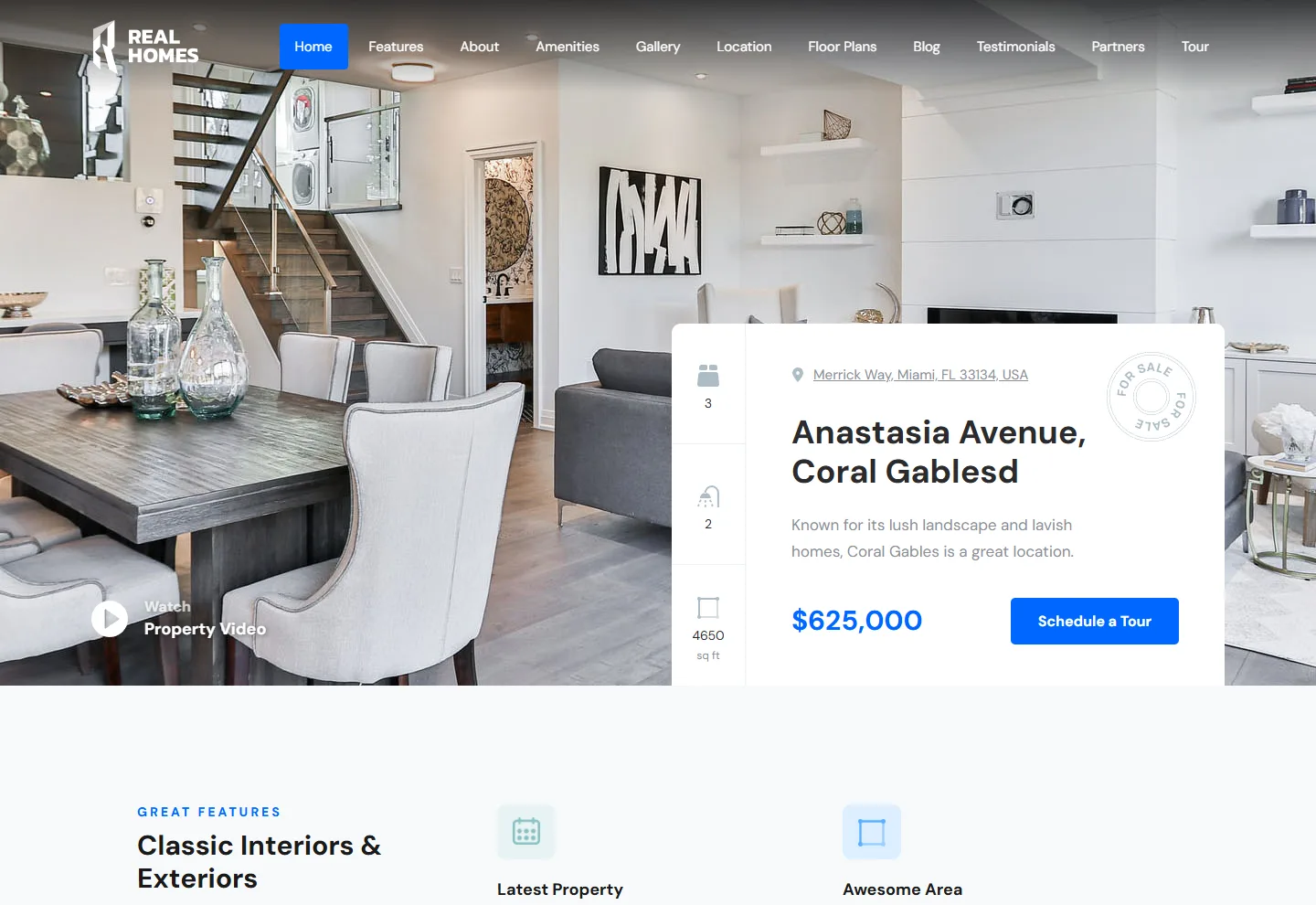 Tek Mülk Sitesi web sitesi örneği: Proje Konut Klasik ana sayfası
