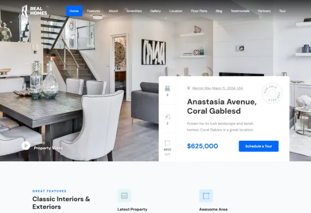 Tek Mülk Sitesi web sitesi örneği: Proje Konut Klasik ana sayfası