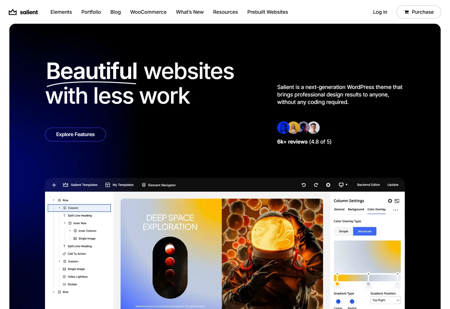 Kurumsal web sitesi örneği: Kurumsal Modern ana sayfası