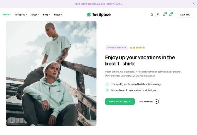 Moda / Giyim (E-Ticaret) web sitesi örneği: Tişört Butik Zarif ana sayfası