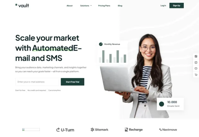 SEO & Pazarlama web sitesi örneği: E-posta Pazarlama ana sayfası
