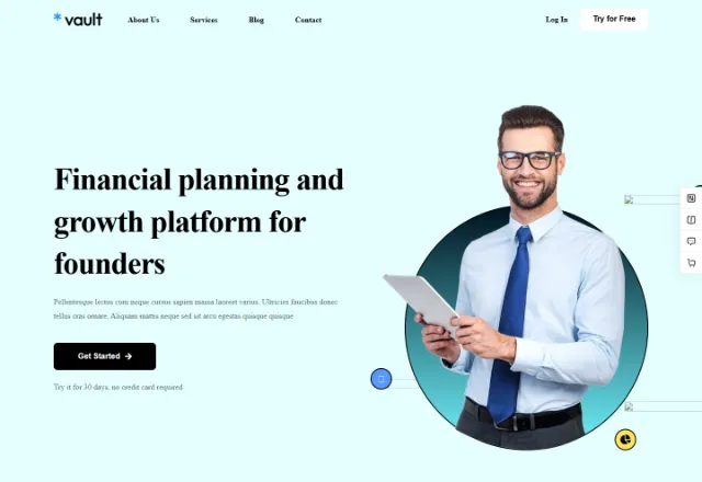 Finans & Sigorta web sitesi örneği: Finans Danışmanlık ana sayfası