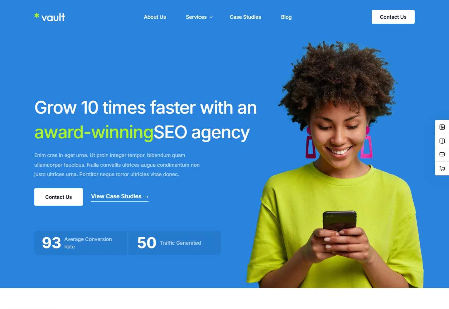 SEO & Pazarlama web sitesi örneği: SEO Ajansı ana sayfası