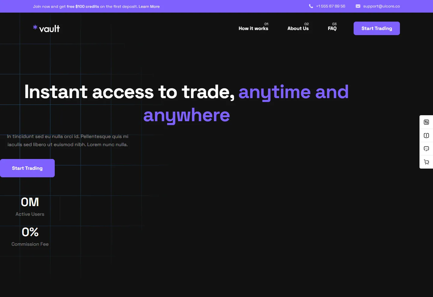 Finans & Sigorta web sitesi örneği: Yatırım Danışmanı ana sayfası
