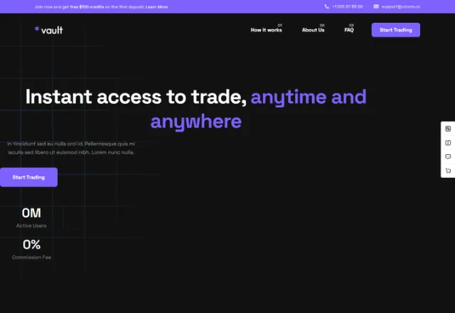 Finans & Sigorta web sitesi örneği: Yatırım Danışmanı ana sayfası