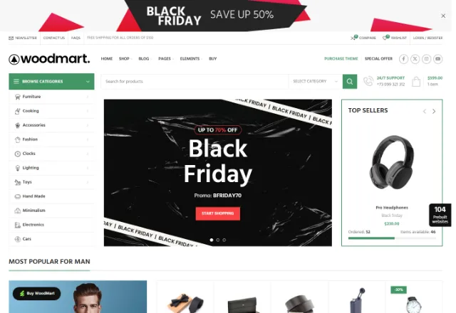 E-Ticaret web sitesi örneği: Kampanya Mağazası ana sayfası