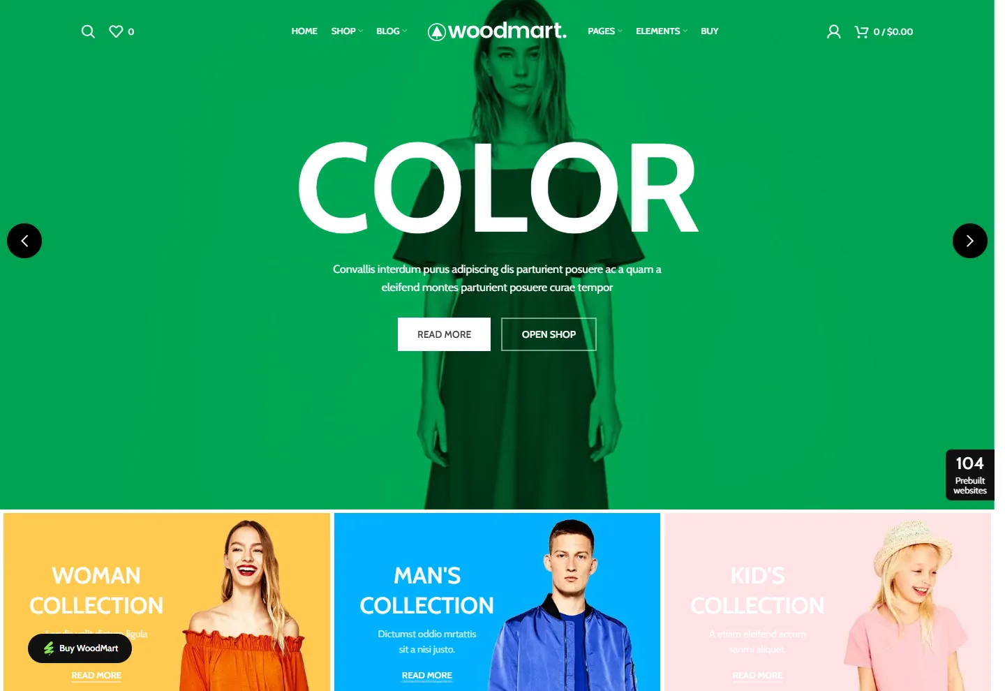 Moda / Giyim (E-Ticaret) web sitesi örneği: Moda Butik Renkli ana sayfası