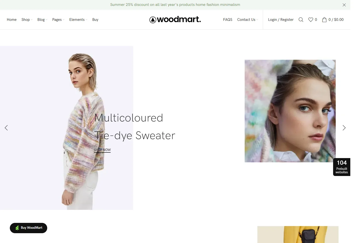 Moda / Giyim (E-Ticaret) web sitesi örneği: Moda Butik Minimal ana sayfası