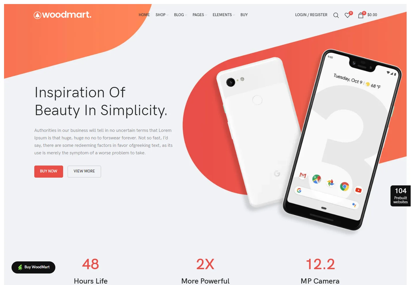 Landing Page web sitesi örneği: Cihaz Tanıtım ana sayfası