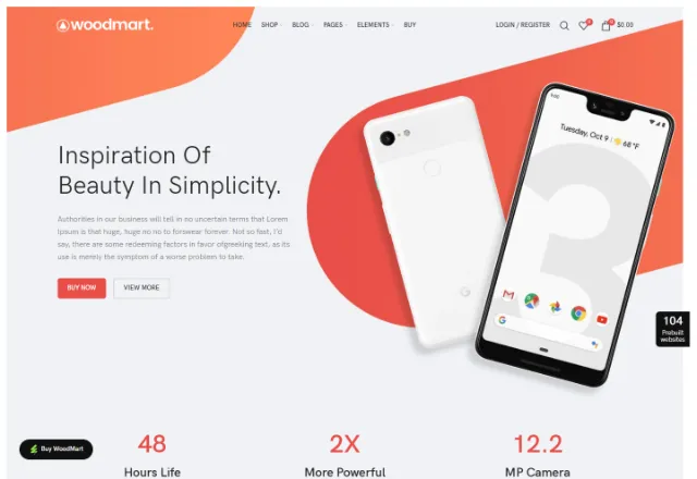 Landing Page web sitesi örneği: Cihaz Tanıtım ana sayfası