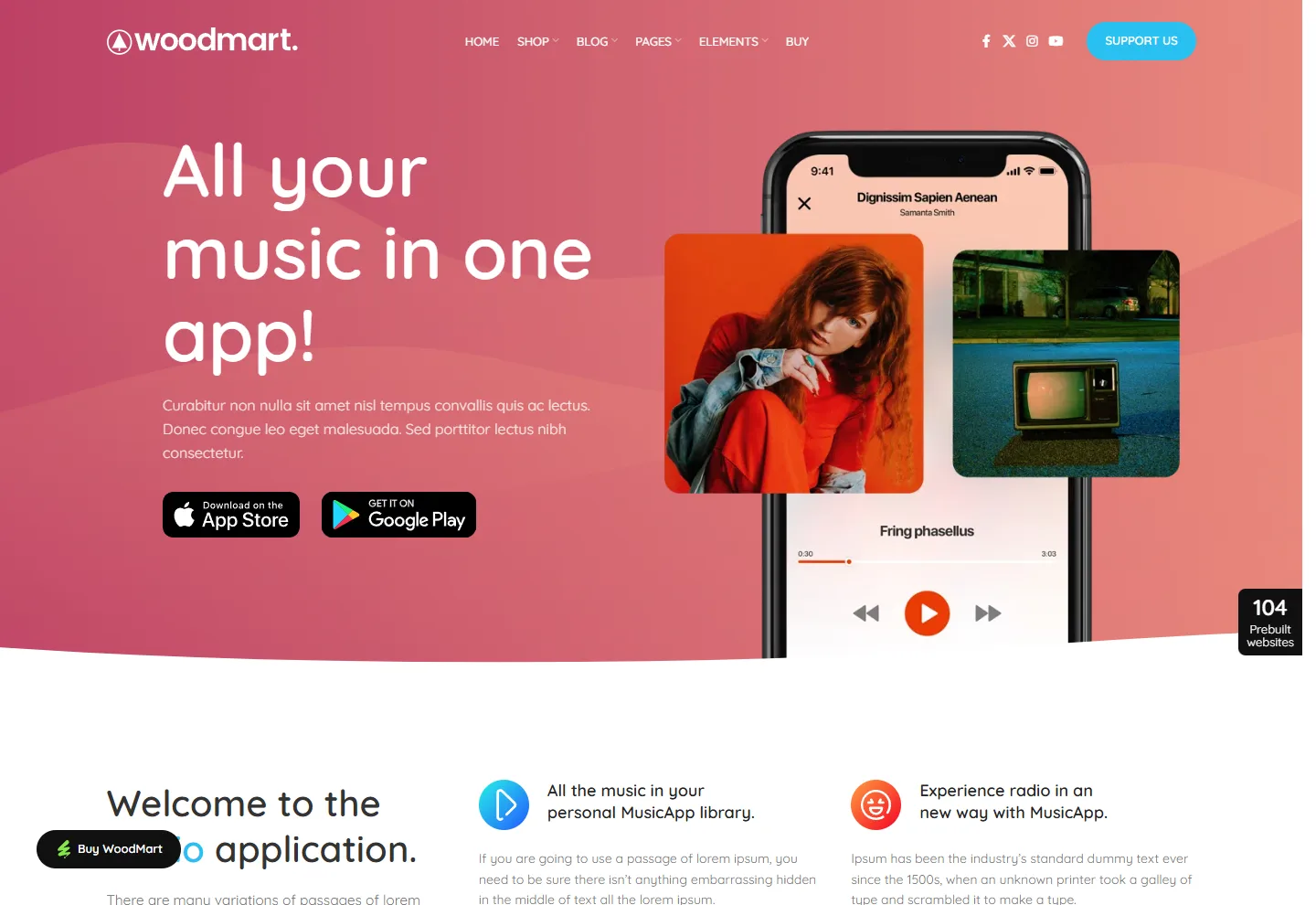 Mobil Uygulama web sitesi örneği: Mobil Uygulama Tanıtım ana sayfası
