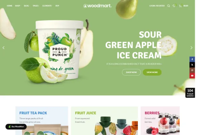 Market / Gıda (E-Ticaret) web sitesi örneği: Organik Market ana sayfası