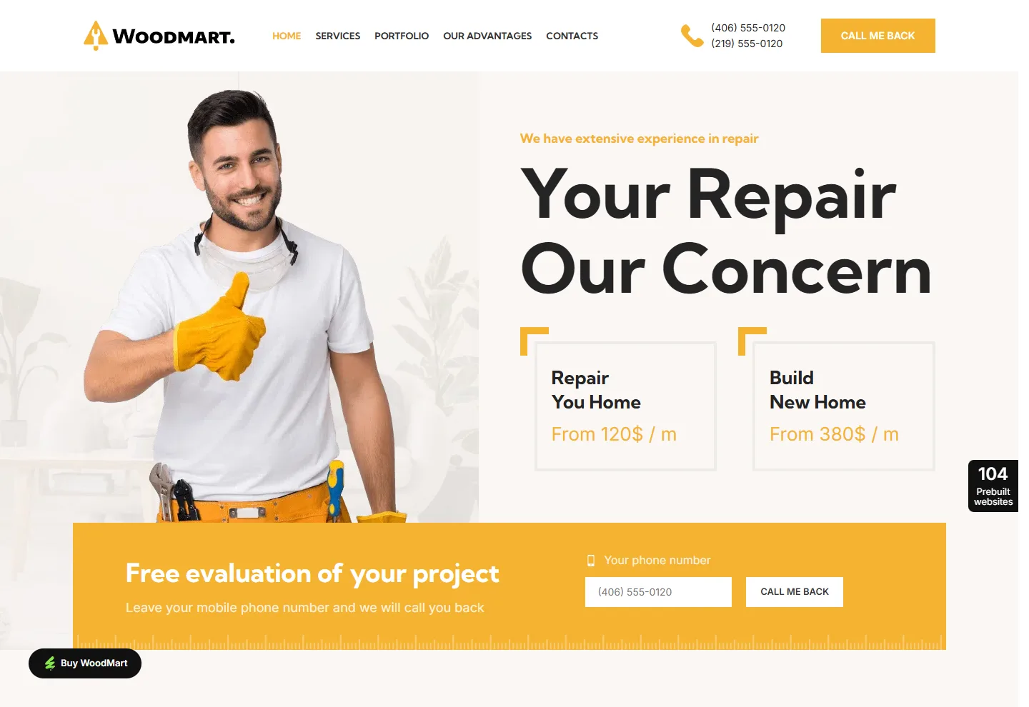 Teknik Servis web sitesi örneği: Teknik Servis ana sayfası