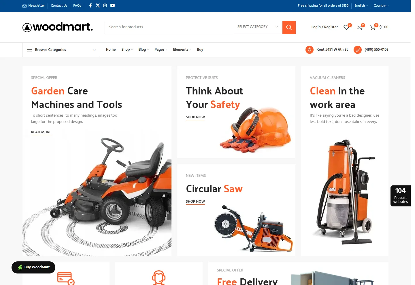 Yapı Market / Hırdavat (E-Ticaret) web sitesi örneği: Yapı Market ana sayfası