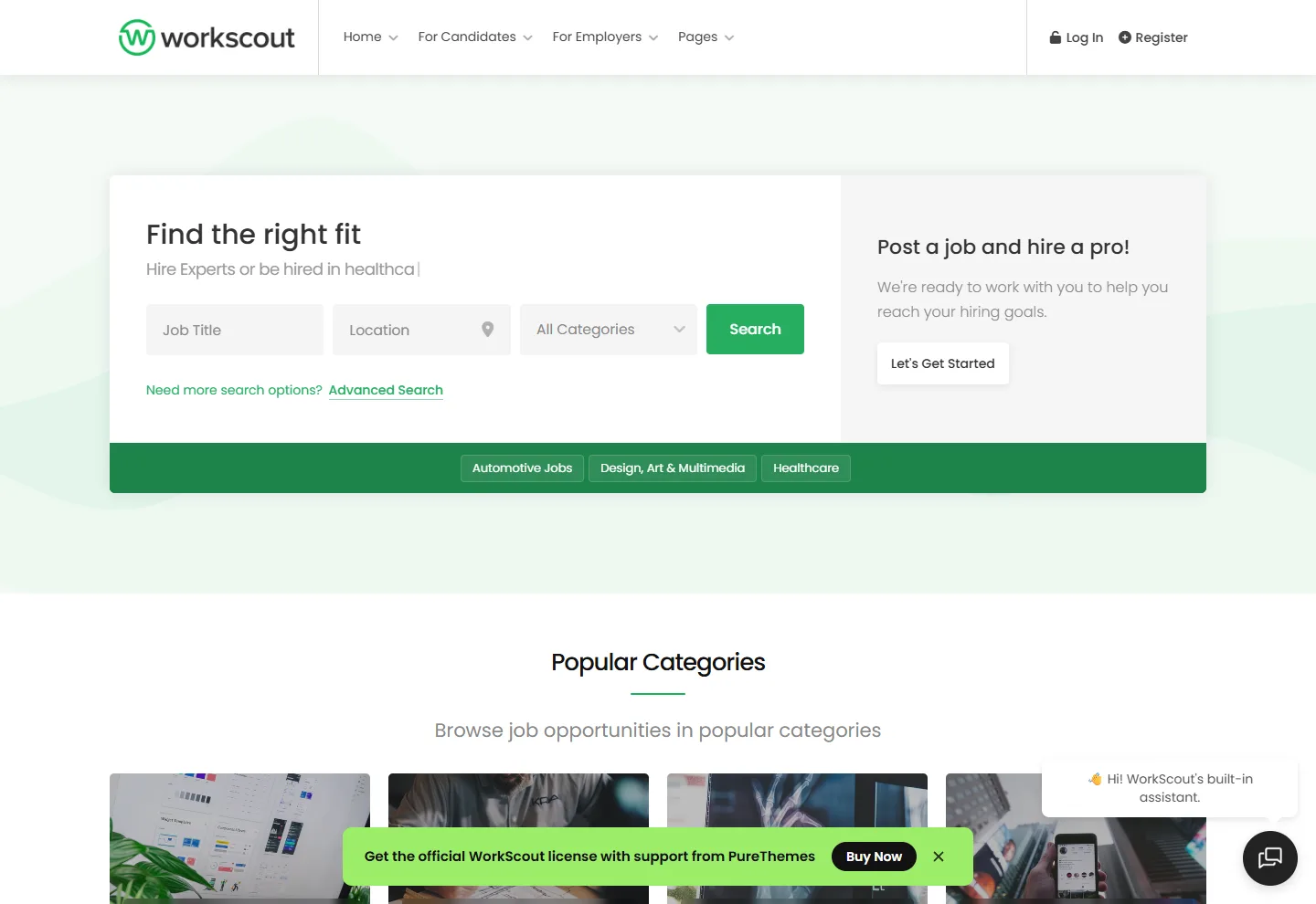 İş İlanı web sitesi örneği: Kariyer İlan Prestij ana sayfası