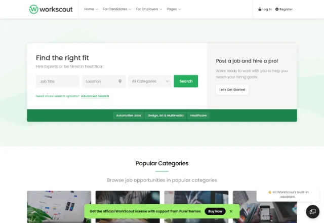 İş İlanı web sitesi örneği: Kariyer İlan Prestij ana sayfası